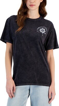 Juniors' Cotton Celestial Graphic-Print T-Shirt