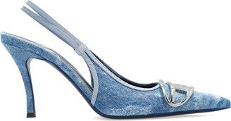 D-Venus Pointed Toe Slingback Pumps