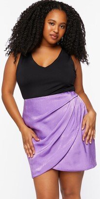 Plus Size Tulip-Hem Mini Skirt