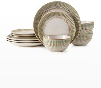 12-Piece Hensley Blue Dinnerware Set