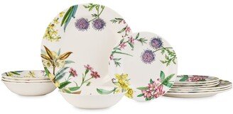 12-Piece Stafford Blooms Dinnerware Set