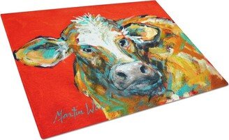 MW1272LCB Caught Red Handed Cow Glass Cutting Board