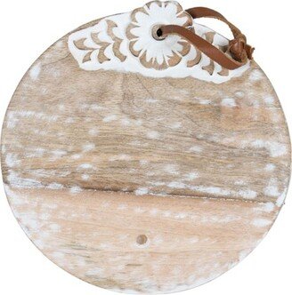 Small Round White Wood Cutting Board