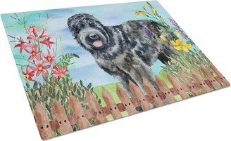 CK1239LCB Black Russian Terrier Spring Glass Cutting Board