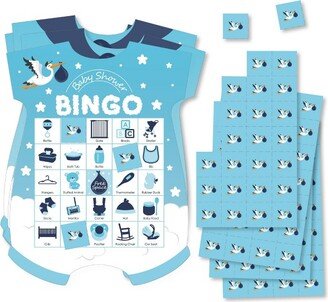 Big Dot of Happiness Boy Special Delivery - Picture Bingo Cards and Markers - It’s A Boy Stork Baby Shower Shaped Bingo Game - Set of 18