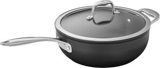 Non-Stick 4.5-qt Aluminum Perfect Pan with Lid and Handle Helper