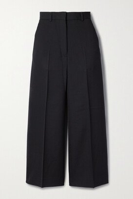 Net Sustain Cropped Recycled Woven Straight-leg Pants - Black