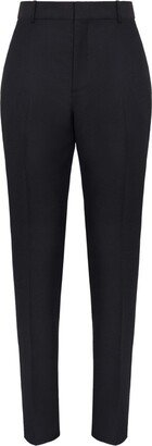 Mid-Rise Slim-Leg Trousers