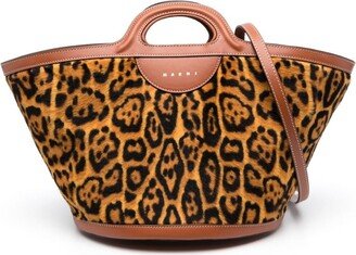 Tropicalia leopard-print bucket bag