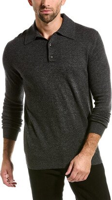 Solid Cashmere Polo Sweater-AB