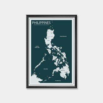 Philippines Map Print, Wall Decor, Wedding Gifts For Couple, Personalized Grandparents, Christmas Gift