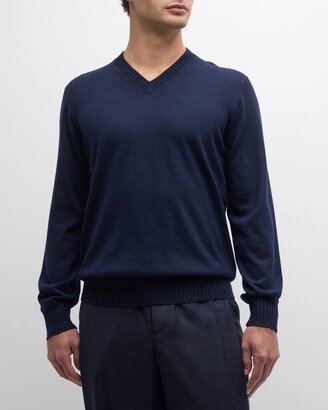 Men's Duvet Cashmere High V-Neck Sweater