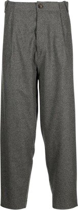Pleated Cropped Trousers-AD