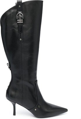 Thigh-High Leather Boots-AB