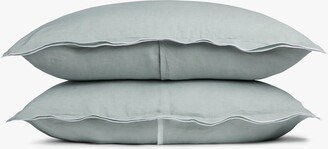 King Edged Linen Sham Set