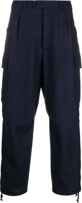 Cropped Wool Cargo Trousers