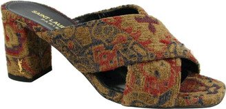 Women's Saffron Red Marrakech Woven Fabric Slide Sandal