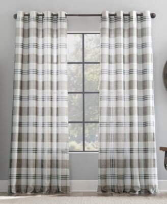 Scott Living Harrison Plaid Curtain Panel Collection