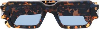 Maiten tortoiseshell-effect square-frame sunglasses