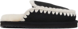 Black Stitch Slippers