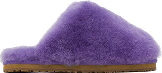 Purple Shearling Slippers