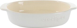 Artisan 2.5 Quart Oval Stoneware Casserole in White