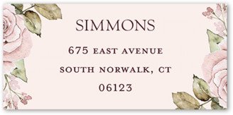 Address Labels: Rose Bouquet Address Label, Pink, Address Label, Matte