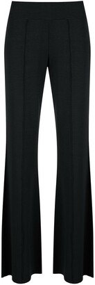 Flared Pleated Trousers