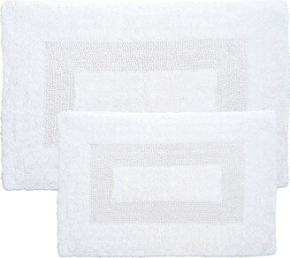 2pc Solid Bath Mat Set White - Yorkshire Home