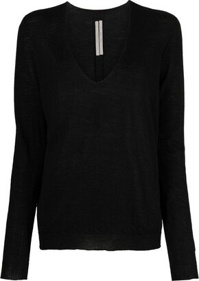 V-neck wool jumper-AD