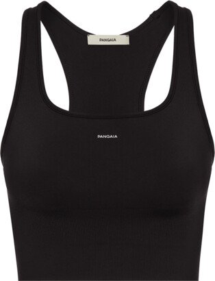 Women's Plant-Stretch Compressive Sports Bra — black XXS