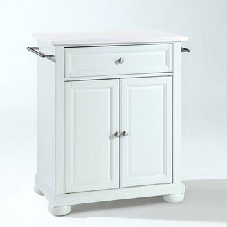 Alexandria Stone Top Portable Kitchen Island/Cart