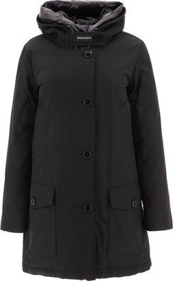 Button-down Hooded Padded Coat-AB