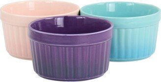 Crockpot Thornburg 3 Piece 12oz Stoneware Ramekin Set in Assorted Colors