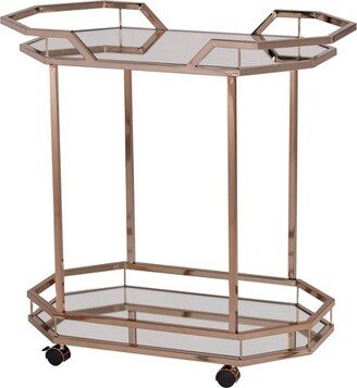 Arya Art Deco Bar Cart Gold - Aiden Lane