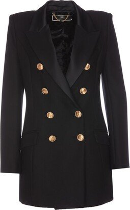 Tuxedo-Cut Double-Breasted Coat