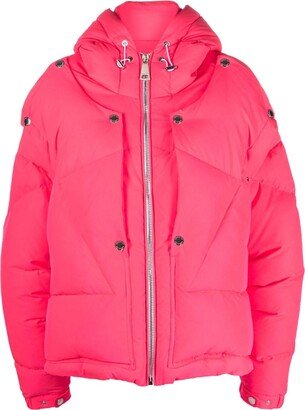 Hooded Zip-Up Padded Jacket-AC