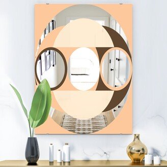 Designart 'Spacy Dimensions 14' Mid-Century Mirror - Printed Wall Mirror