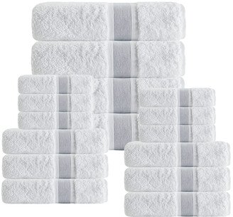 Unique 16Pc Silver Stripe Towel Set-AA