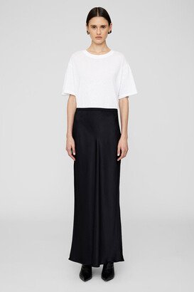 Bar Silk Maxi Skirt in Black