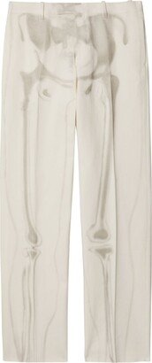 Body Scan tailored denim trousers