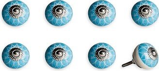 KNOB IT 8-Piece Hand Painted Ceramic Knob Set-AE