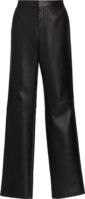 Evin Straight-Leg Leather Pants