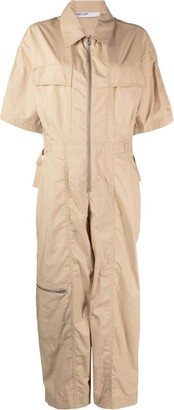 Bimba y Lola Multi-Pocket Zip-Up Jumpsuit