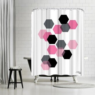 71 x 74 Shower Curtain, Geometric Hexagon by Ashlee Rae Designs