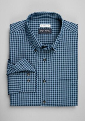 Big & Tall Men's Traditional Fit Gingham Casual Shirt