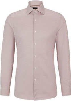 Slim-fit shirt in cotton dobby