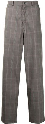 Plaid-Check Tailored Trousers