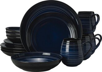 Swirl Coupe 16 Piece Dinnerware Set, Service for 4