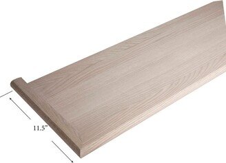 White Oak 8070-Mr 60-Inch Reversible Mitered Wood Staircase Tread For Stair Remodel - Wo-8070-60-Mr